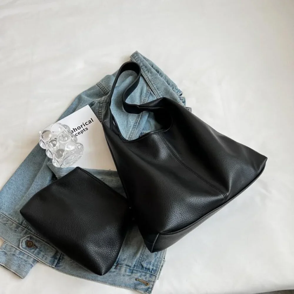Hobo Bags for Women Soft PU Leather Casual Tote Shoulder Purse Everyday Use